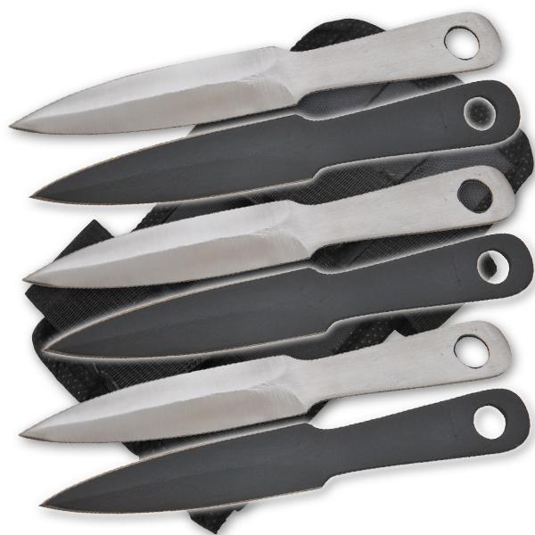 4.75" 6 Piece Mini Ninja Combat Throwing Knife Set with Sheath - AnyTime Blades