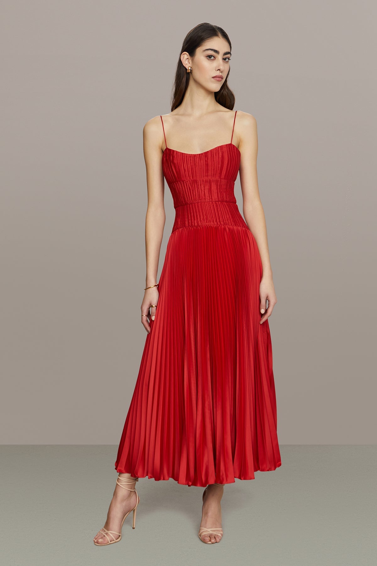 Cherry Drop Waist Midi