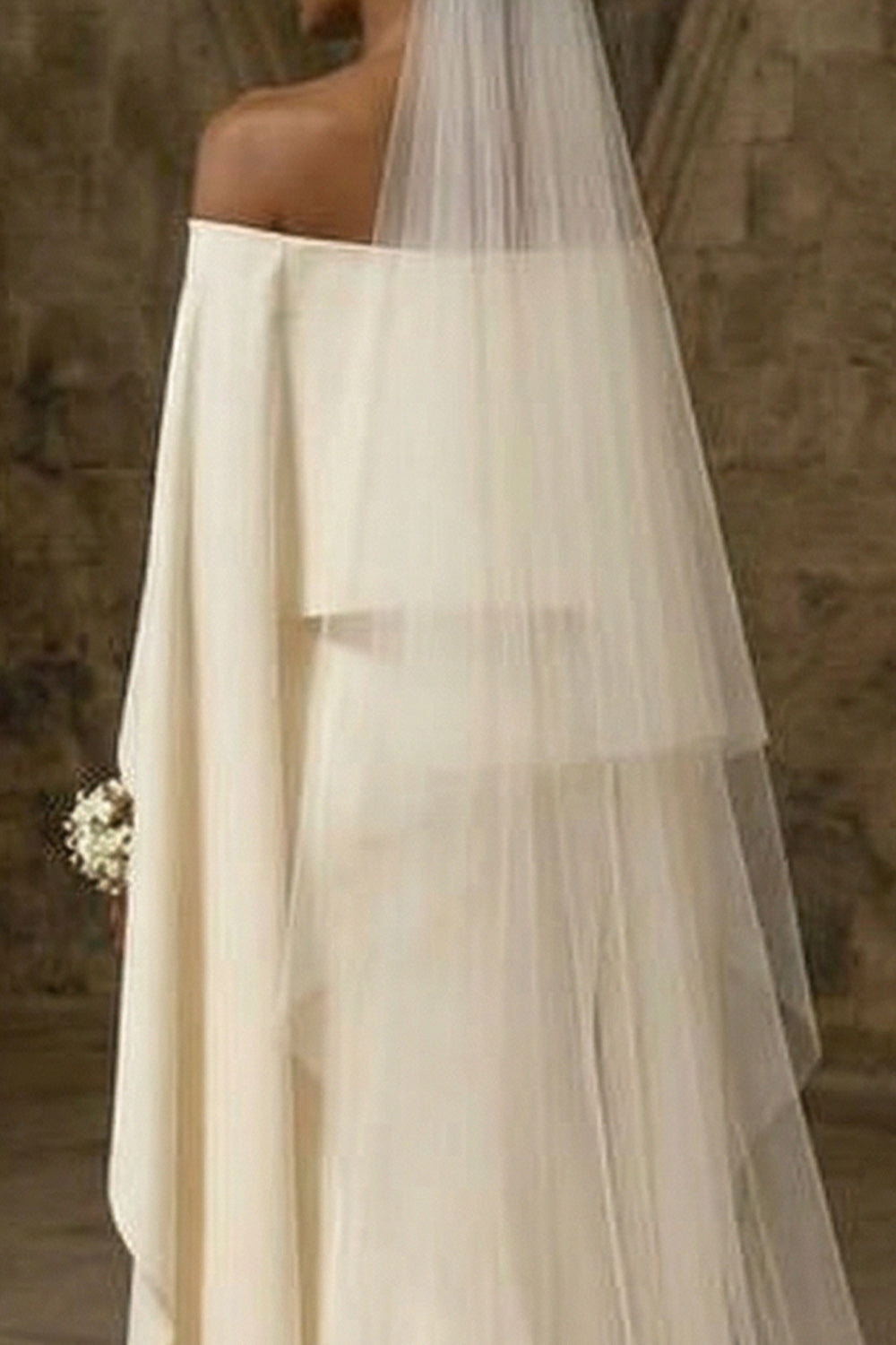 White Sheath Maxi Boho Wedding Dress with Slit