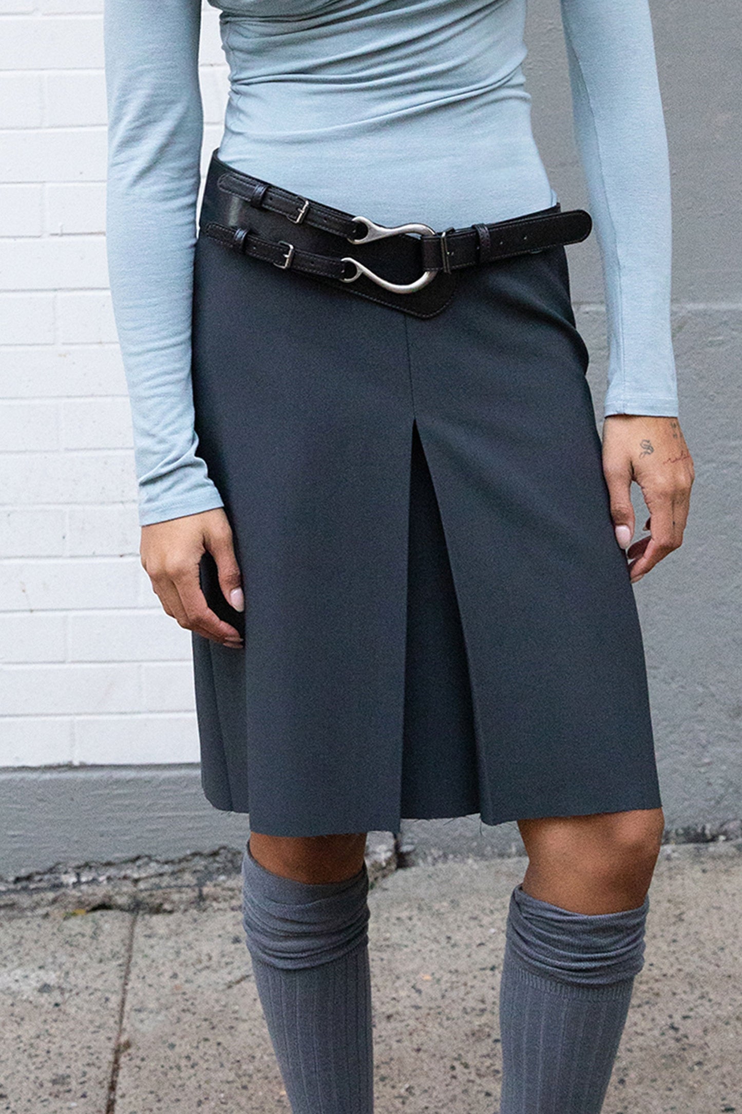 DUAL STRAP VEGAN LEATHER BELT