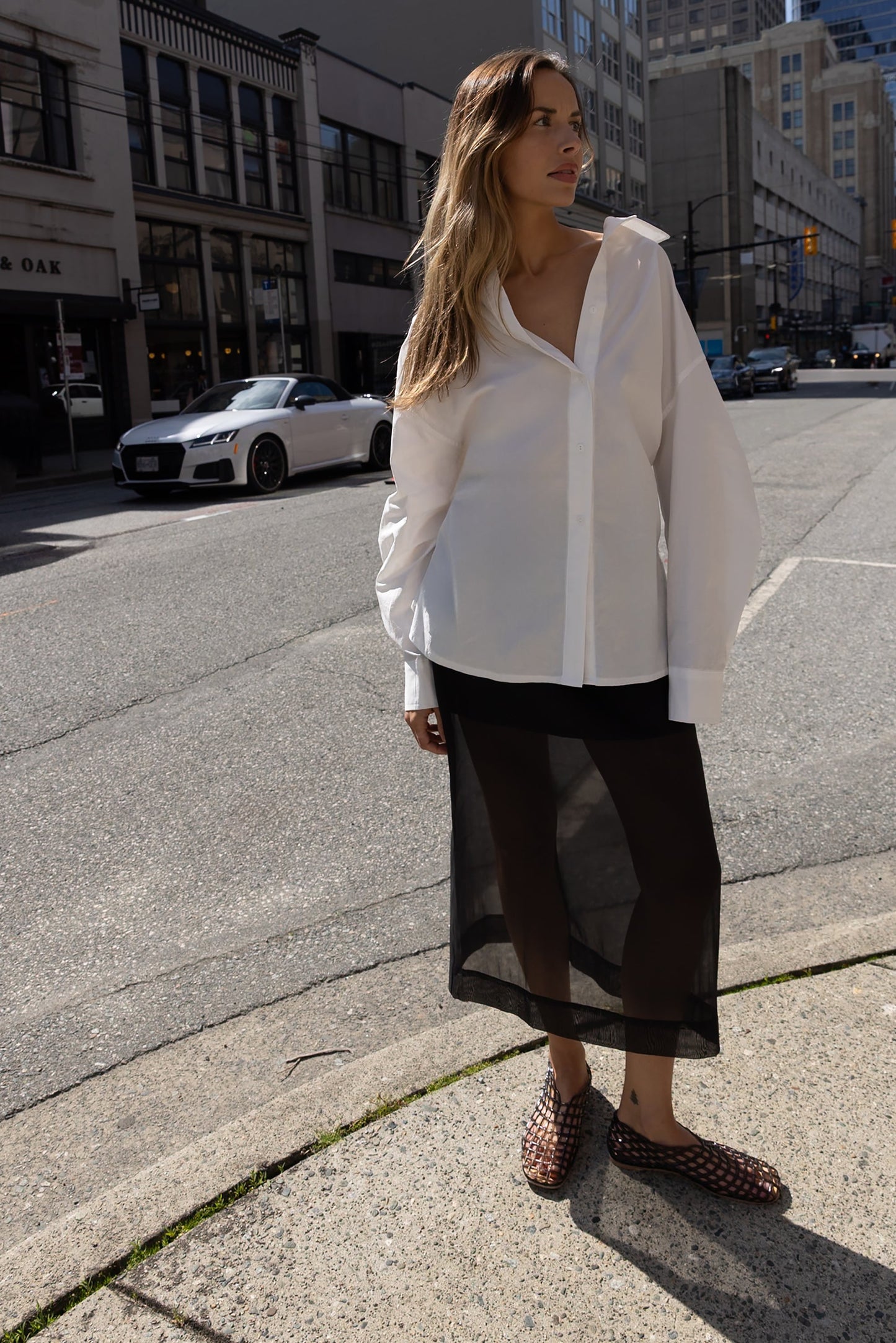 OVERSIZED DRAPED SHIRT