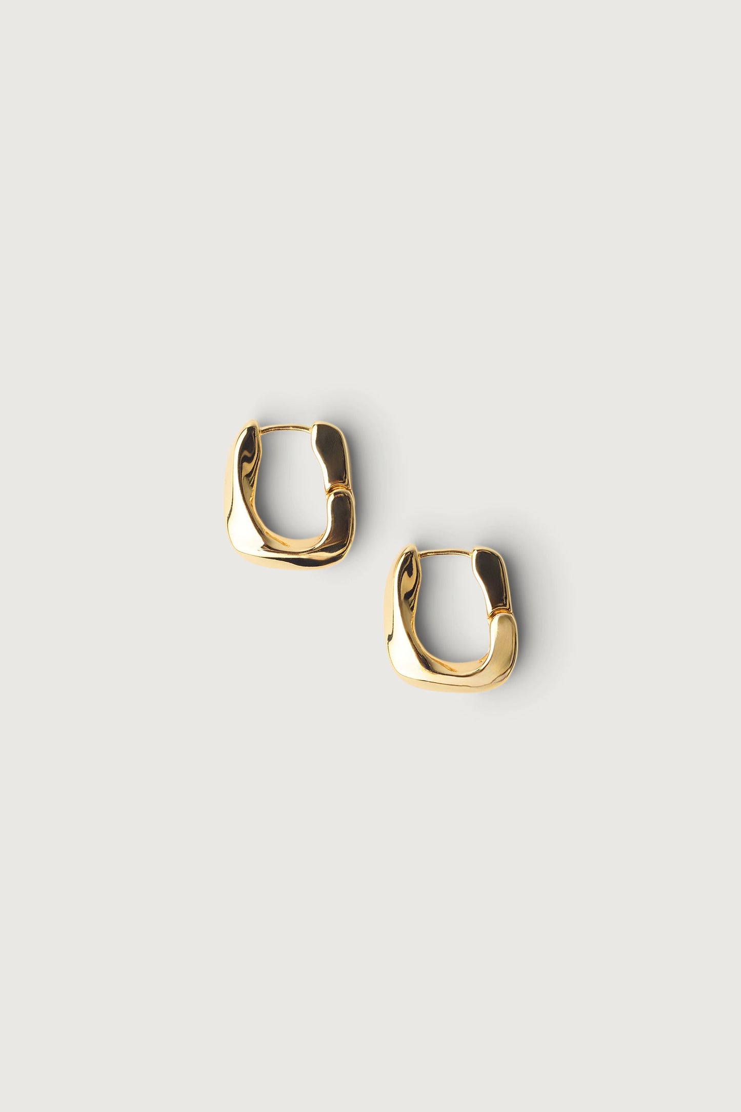 SQUARE TWIST HUGGIE EARRINGS