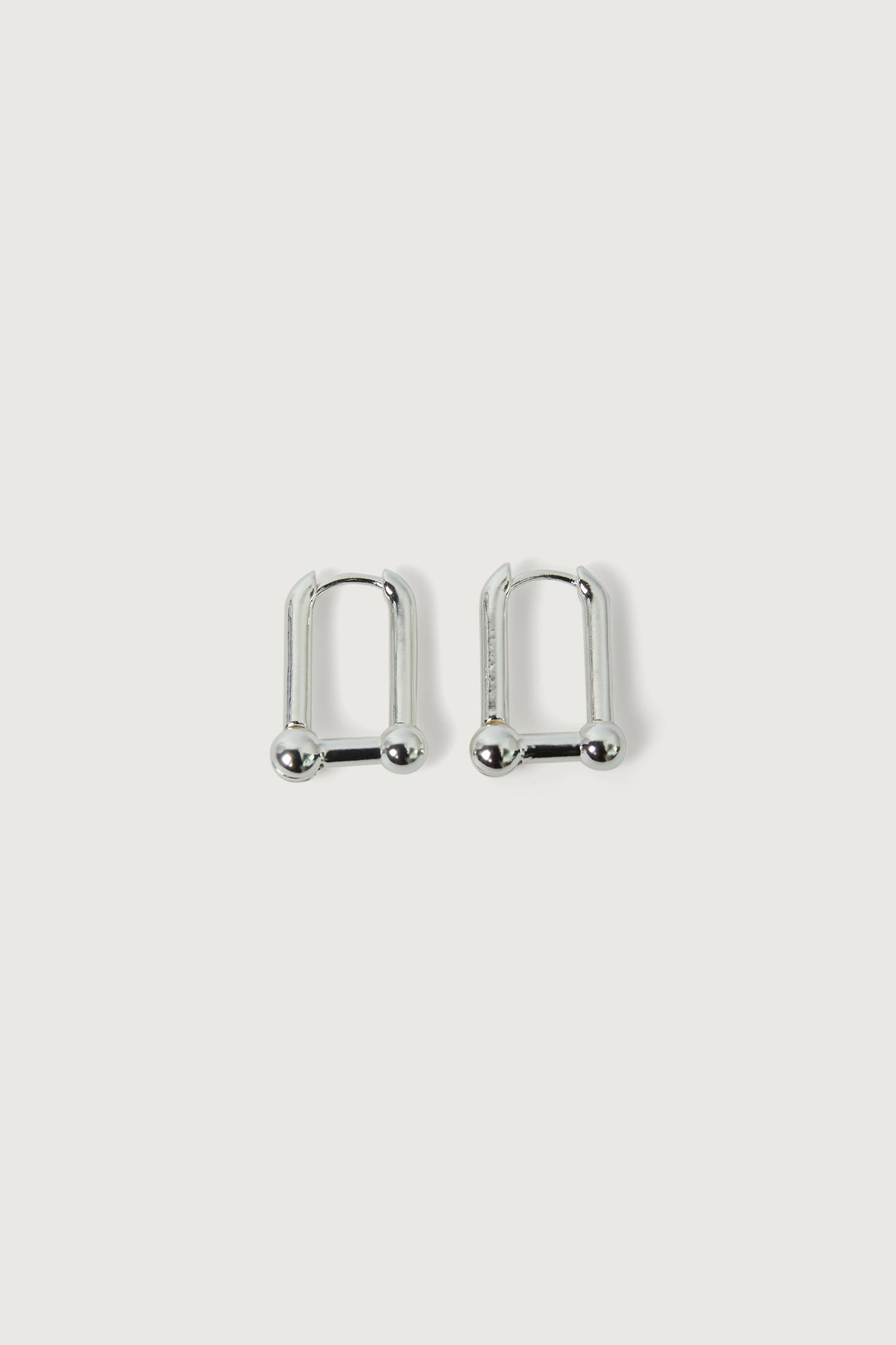 BALL LINK HOOP EARRINGS