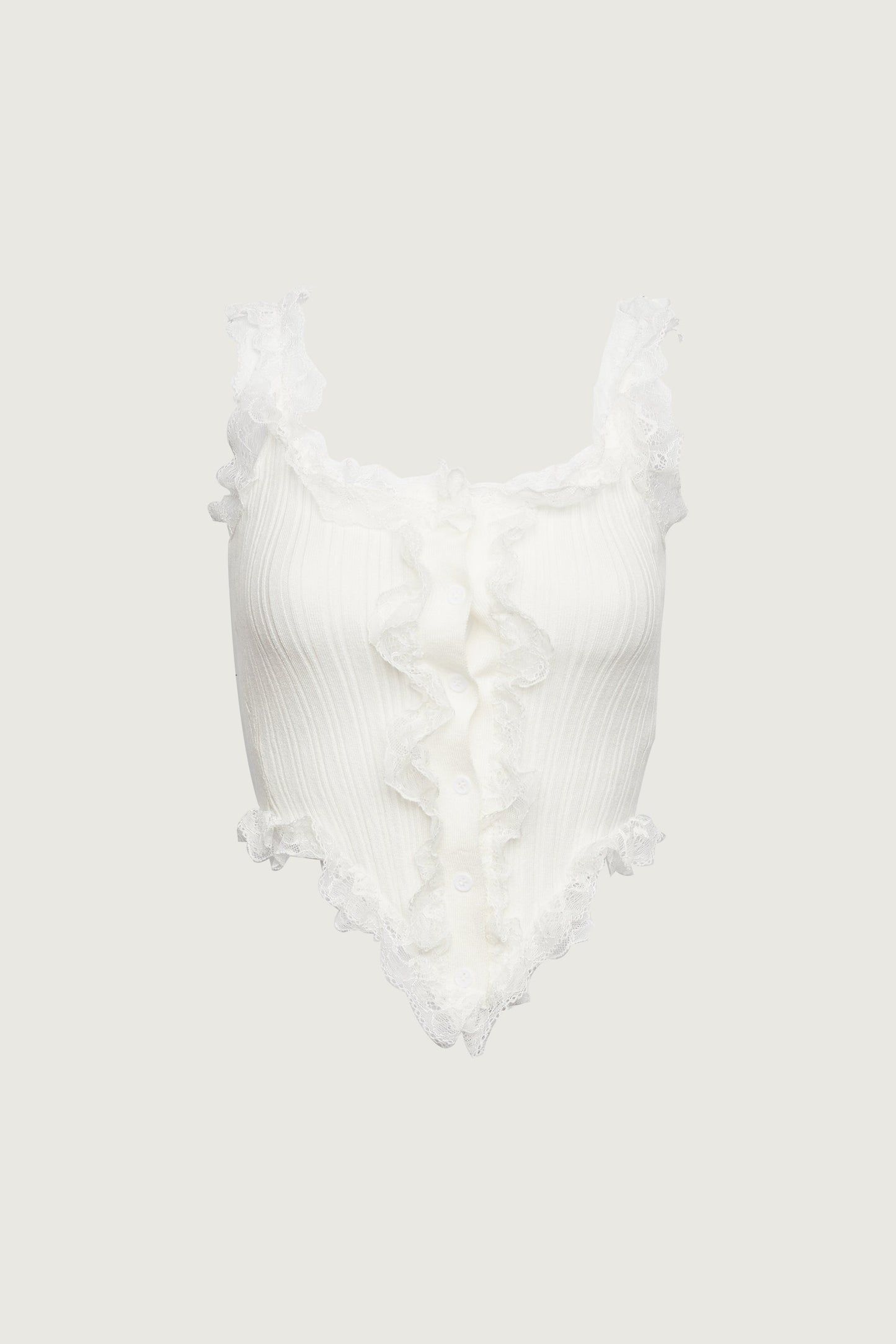 RUFFLED LACE TANK TOP