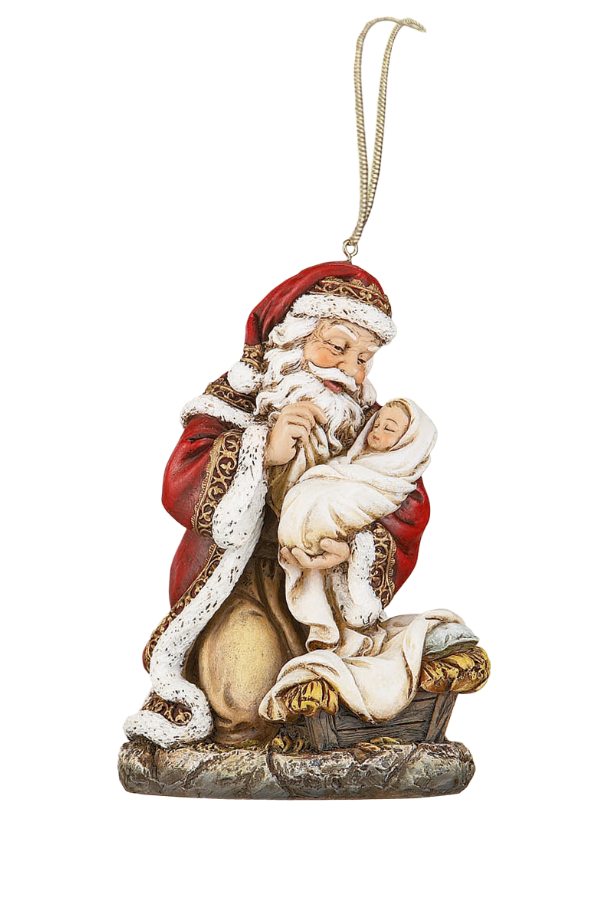 Adoring Santa Christmas Ornament