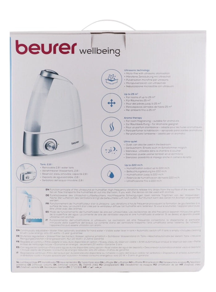 Beurer Wellbeing Ultrasonic Air Humidifier - LB 44, 1 Piece - Makkah Pharmacy