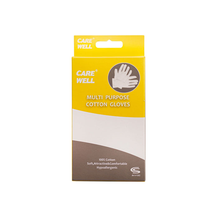 Care Well Hypoallergenic Small Multipurpose Cotton Gloves, 1 Pack