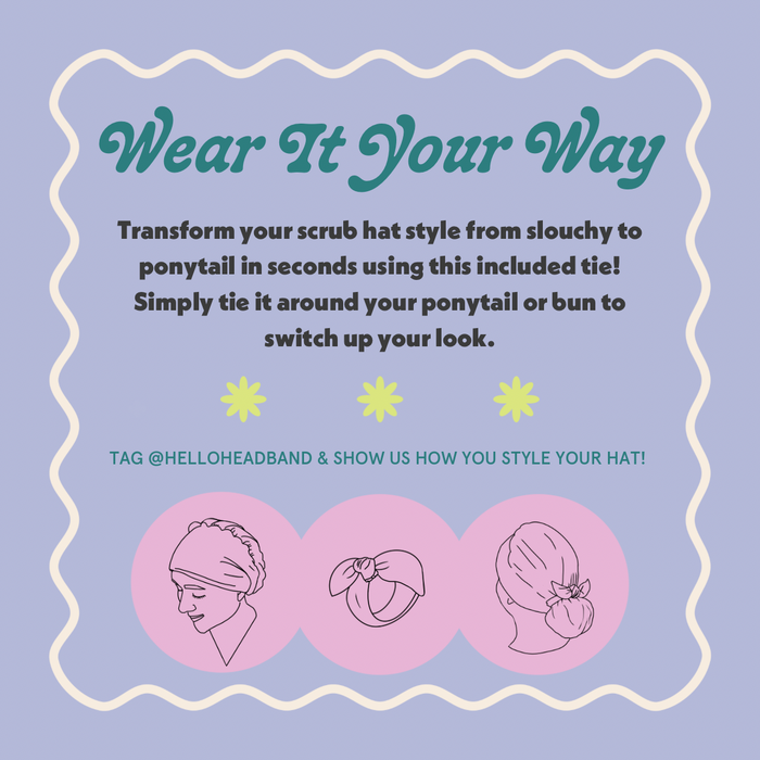 CloudCaps Scrub Cap | Pinecones & Leaves