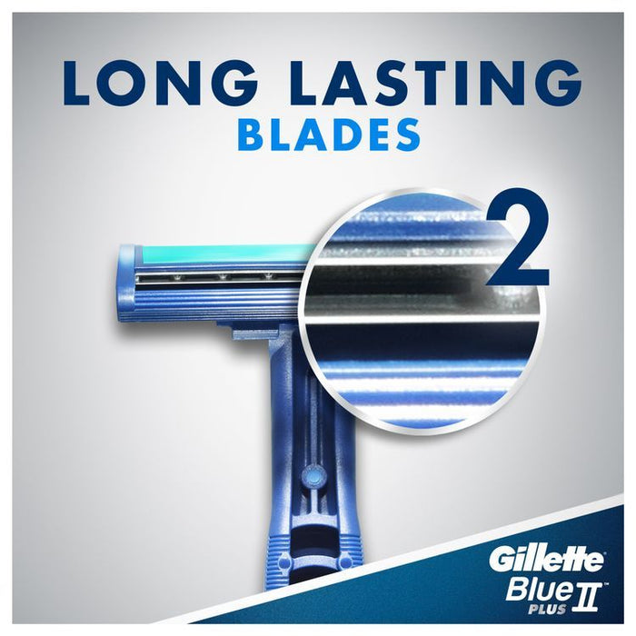 Gillette Blue II Plus Men’s Disposable Razors, 5 Pieces