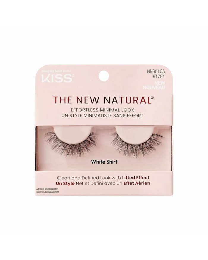 Kiss The New Natural Lashes White Shirt, 1 Pair