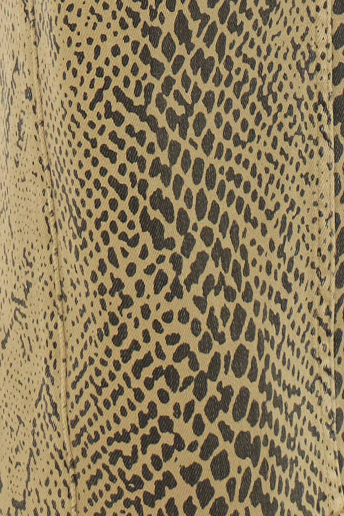Low Slung Baggy Python Print Wide Leg Jean