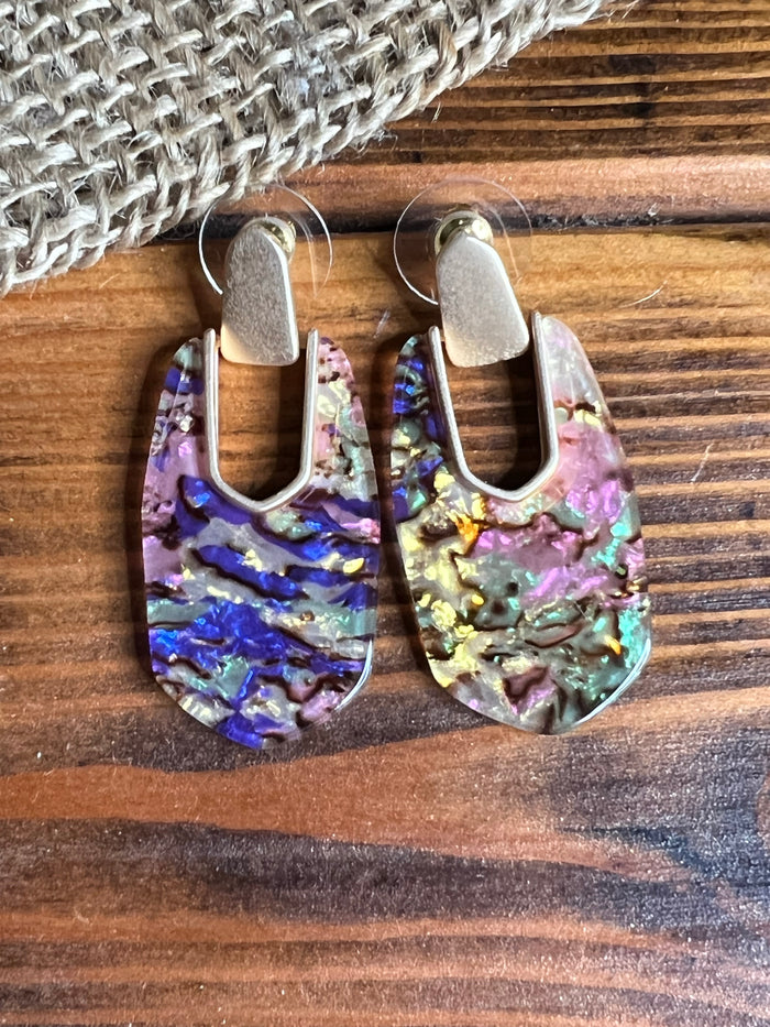 Multi Acrylic Drop Earrings