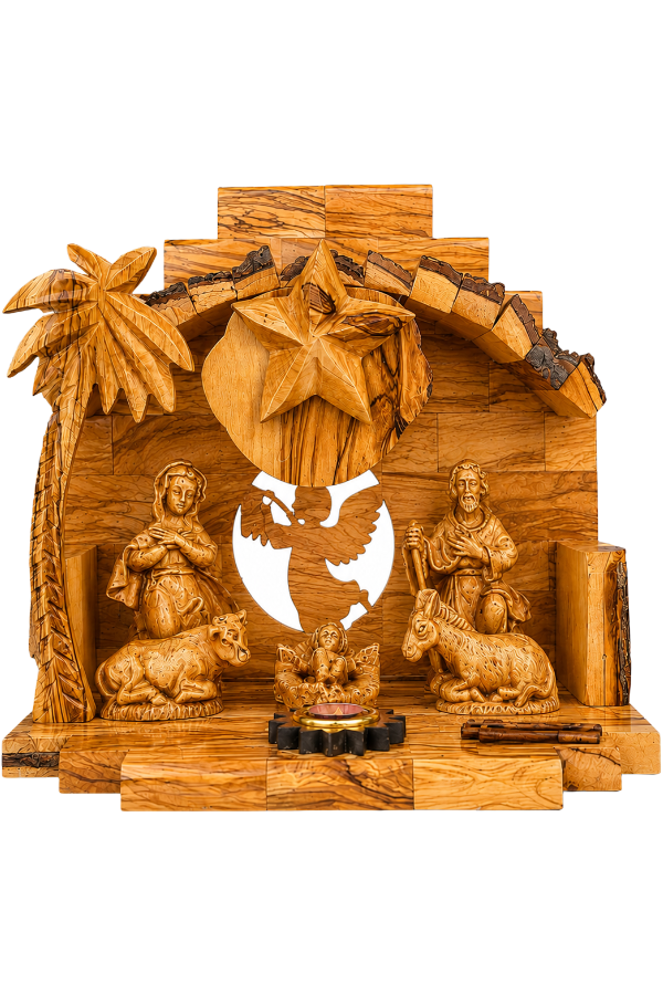 Musical Olive Wood Nativity - Holy Land