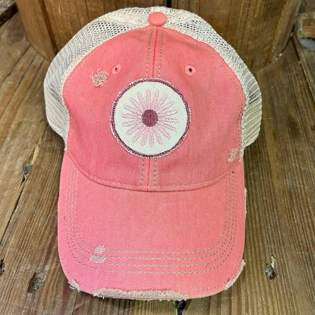 Pink Flower Hat