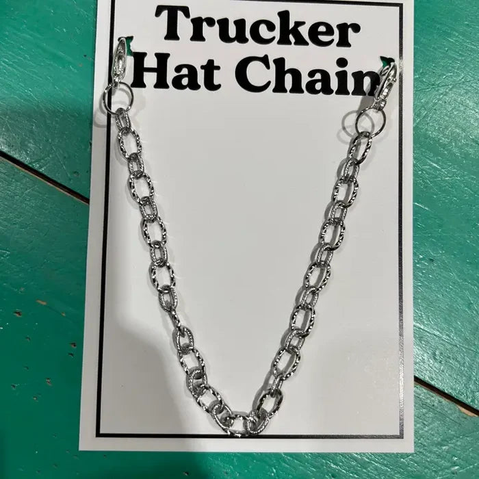 Twisted Links Trucker Hat Chain Silver