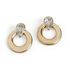 Whispers Teardrop Stone Ring Stud Earrings