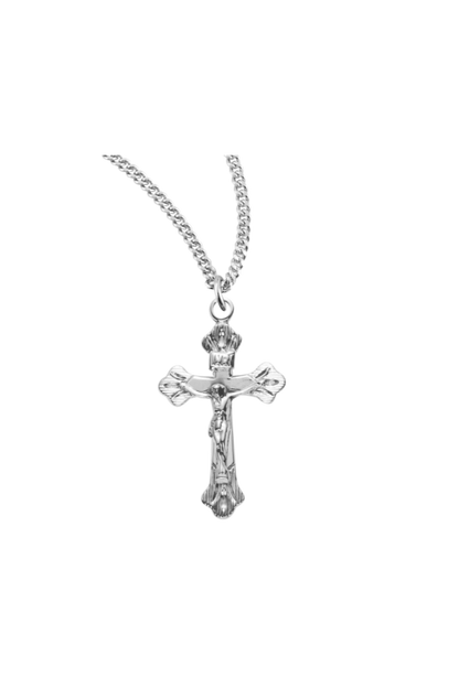 1" Sterling Silver Small Flare Tipped Crucifix