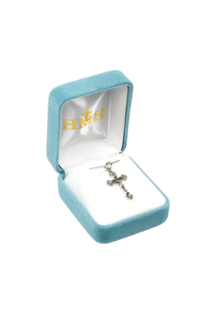 1" Sterling Silver Small Flare Tipped Crucifix