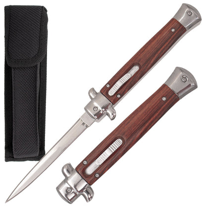 Wooden Handle Automatic OTF