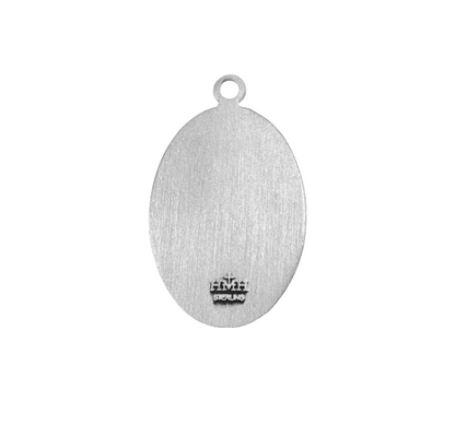 1.1" Patron Saint Christopher Oval Sterling Silver Medal