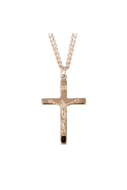 1.3" Gold Over Sterling High Polished Crucifix