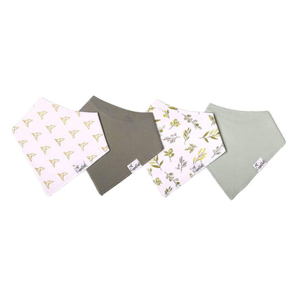 4 Pack Baby Bandana Bibs - Haven