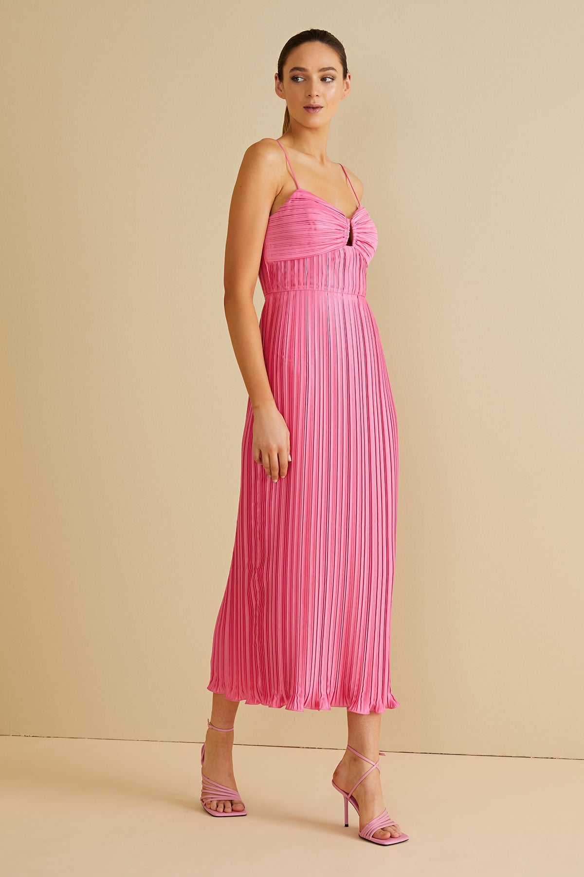 Dannie Pleated Midi Dress