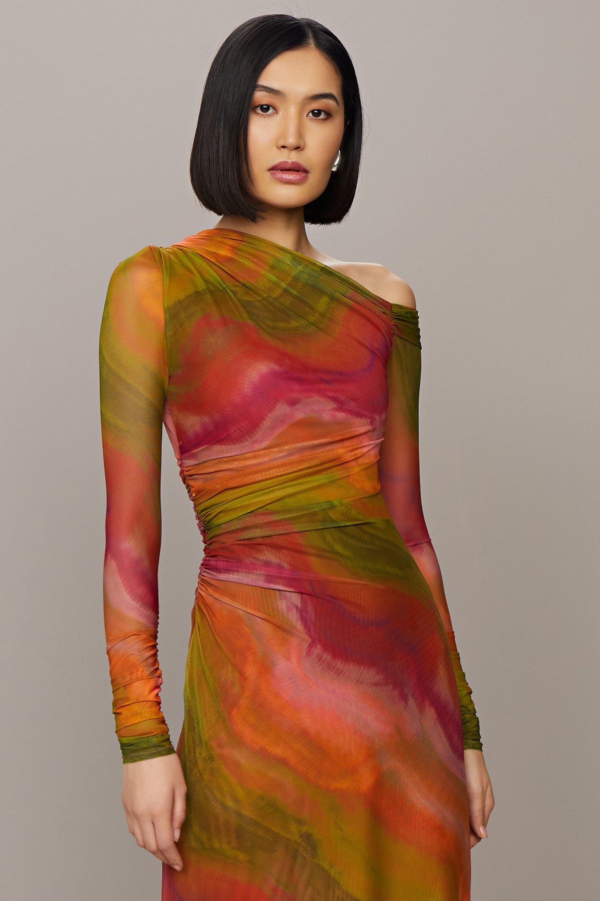 Drena Mesh Midi Dress