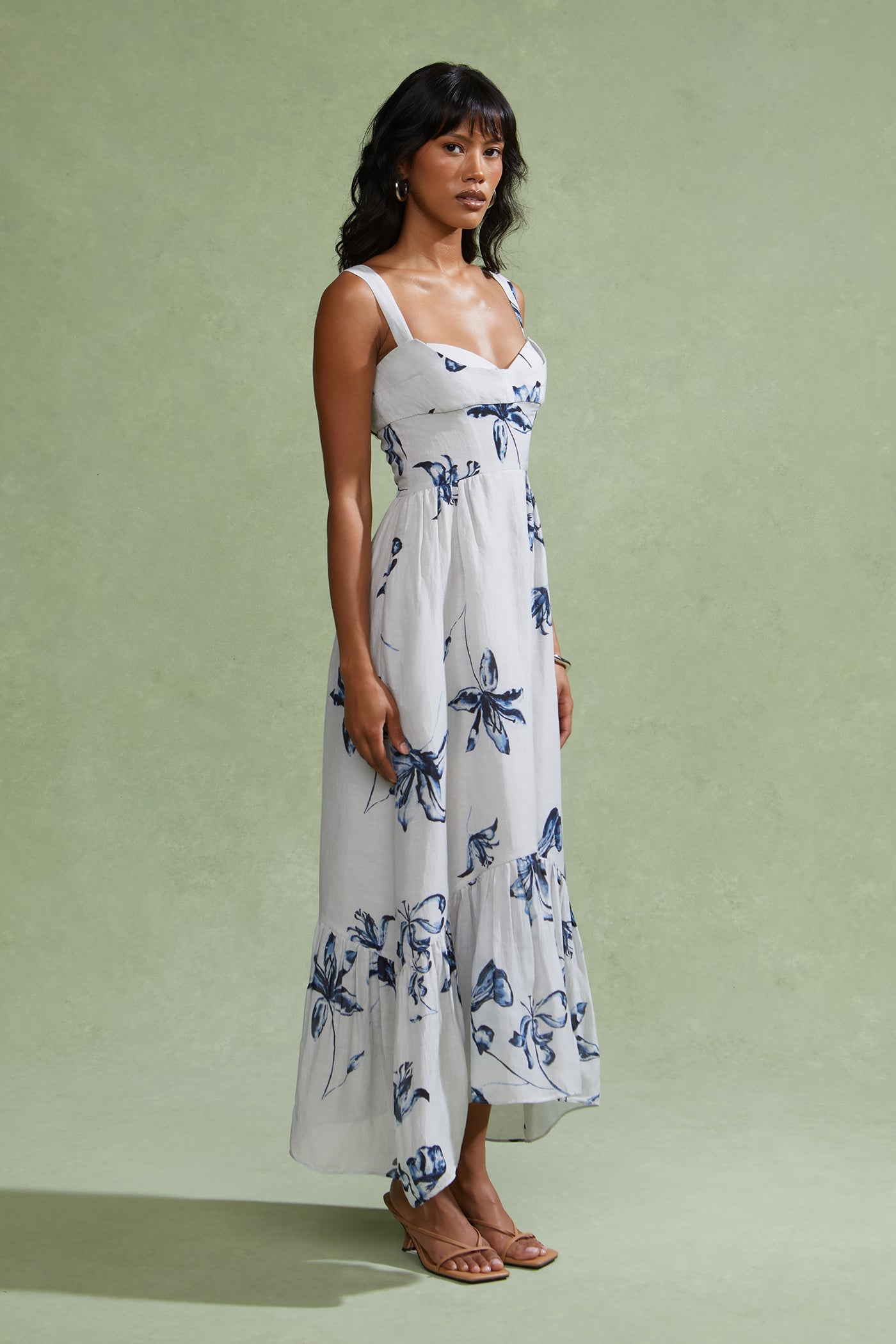 Evris Ruffle Hem Dress
