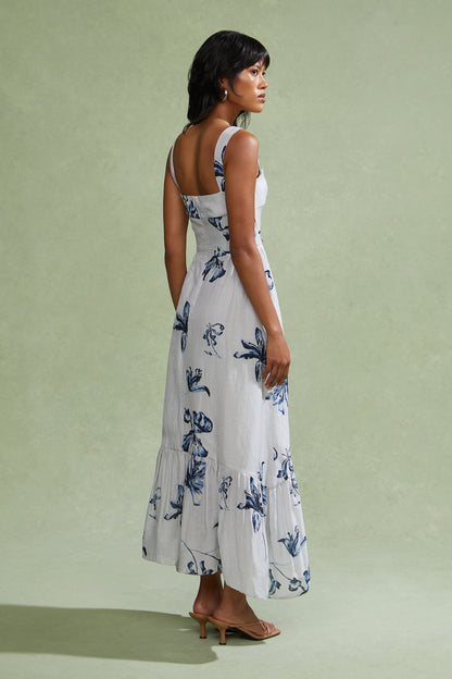 Evris Ruffle Hem Dress