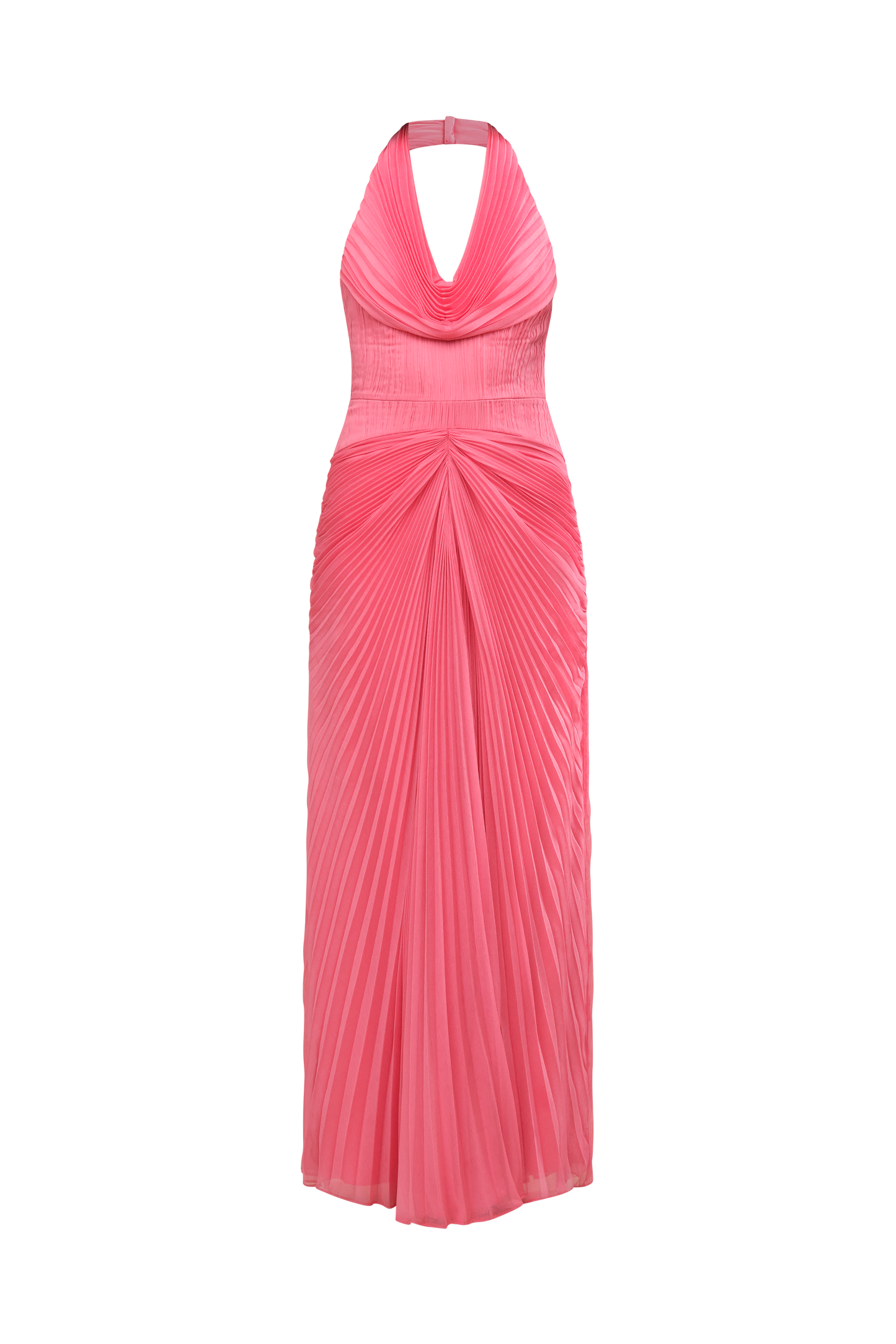 Enly Pleated Ruched Gown