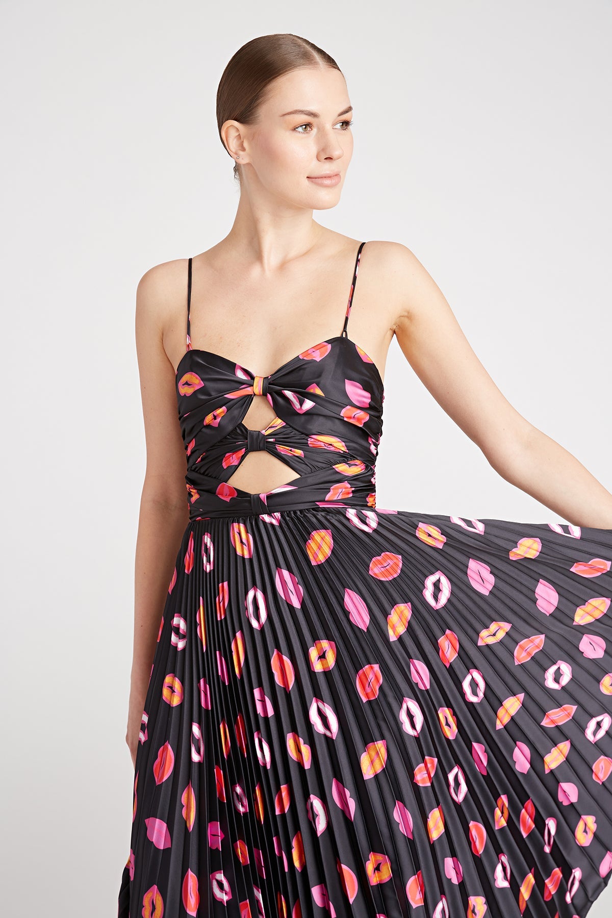 Afra Pleated Midi Dress