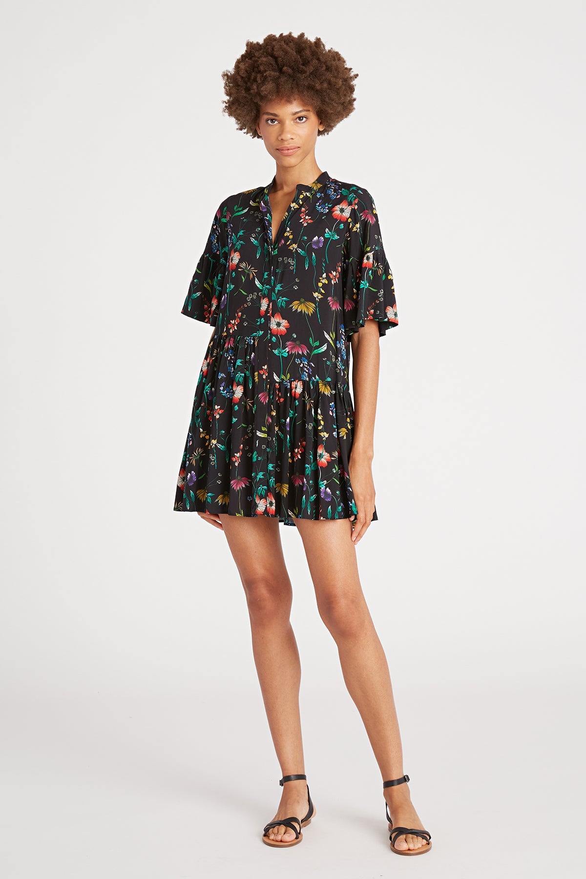 Harriot Mismatch Ruffle Dress