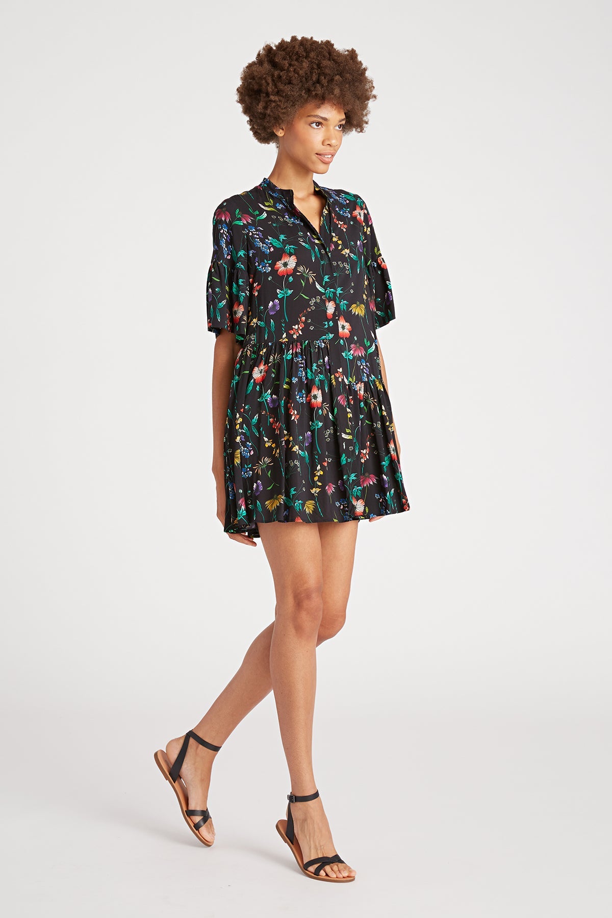 Harriot Mismatch Ruffle Dress