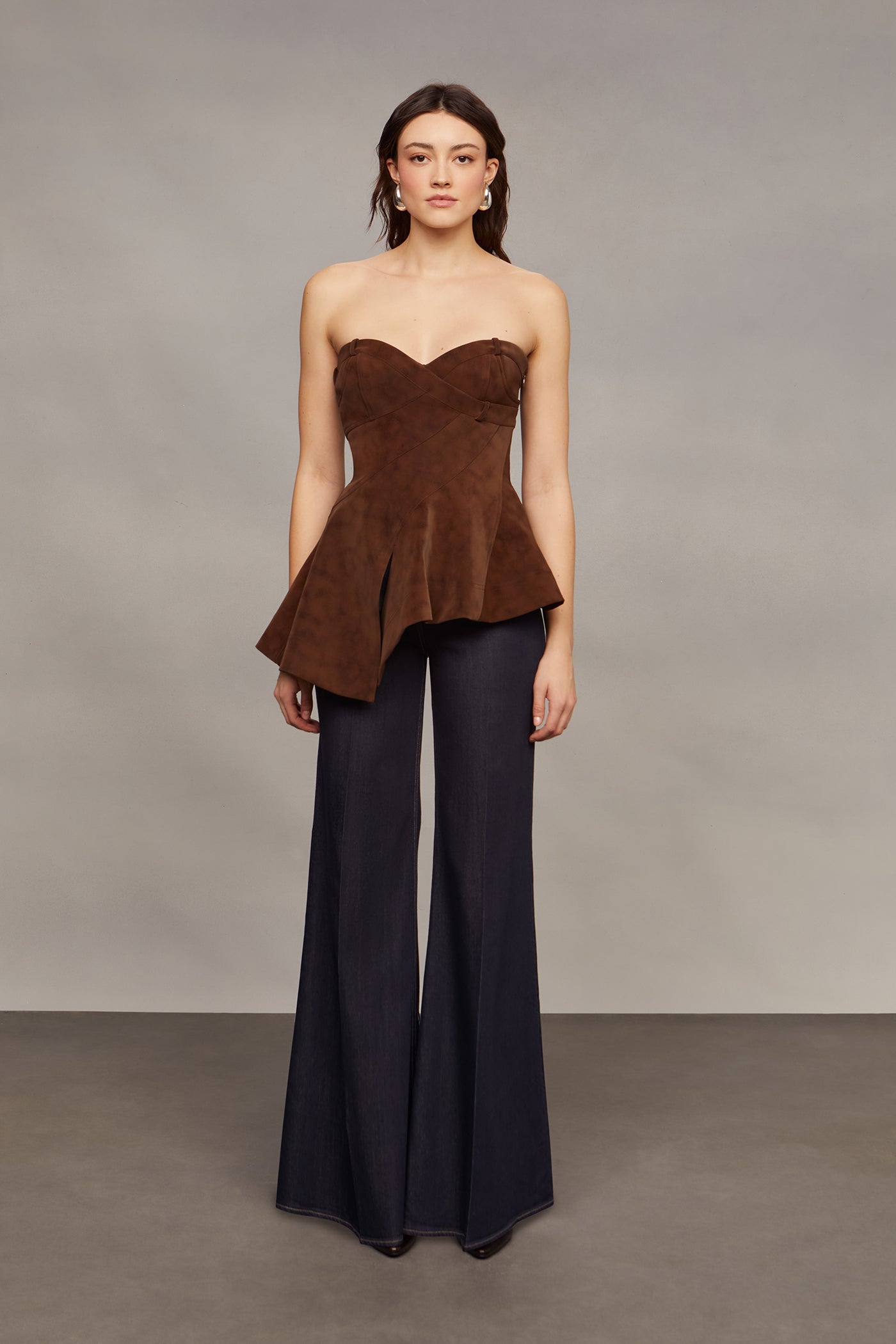 Augusta Bustier Peplum Top