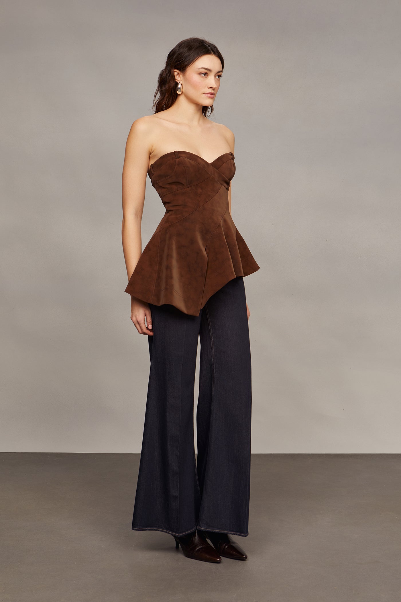 Augusta Bustier Peplum Top