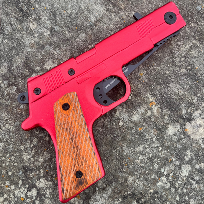 7" Red Pistol Knife - AnyTime Blades