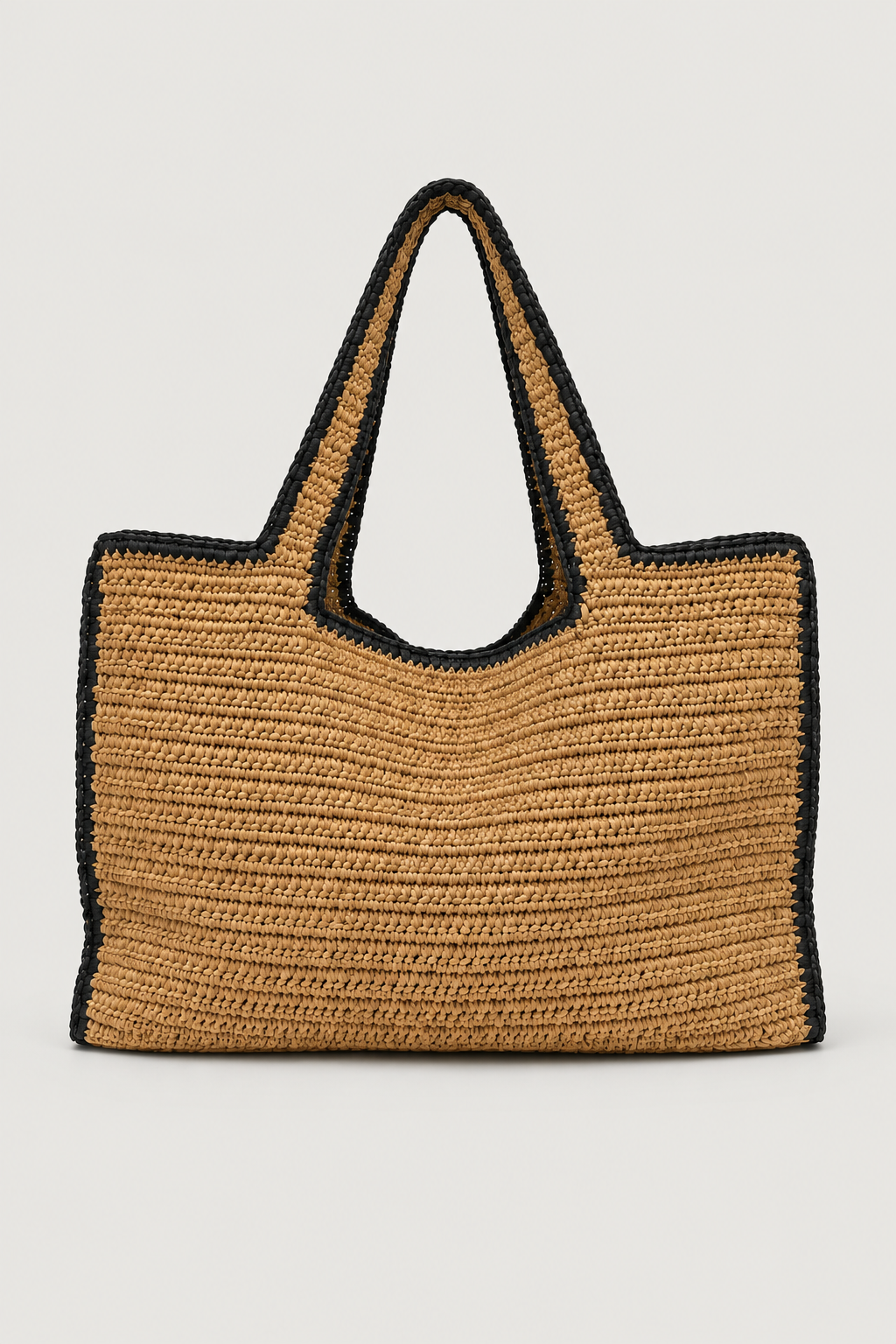 NATURAL STRAW WOVEN TOTE BAG