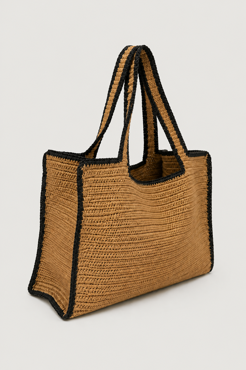 NATURAL STRAW WOVEN TOTE BAG