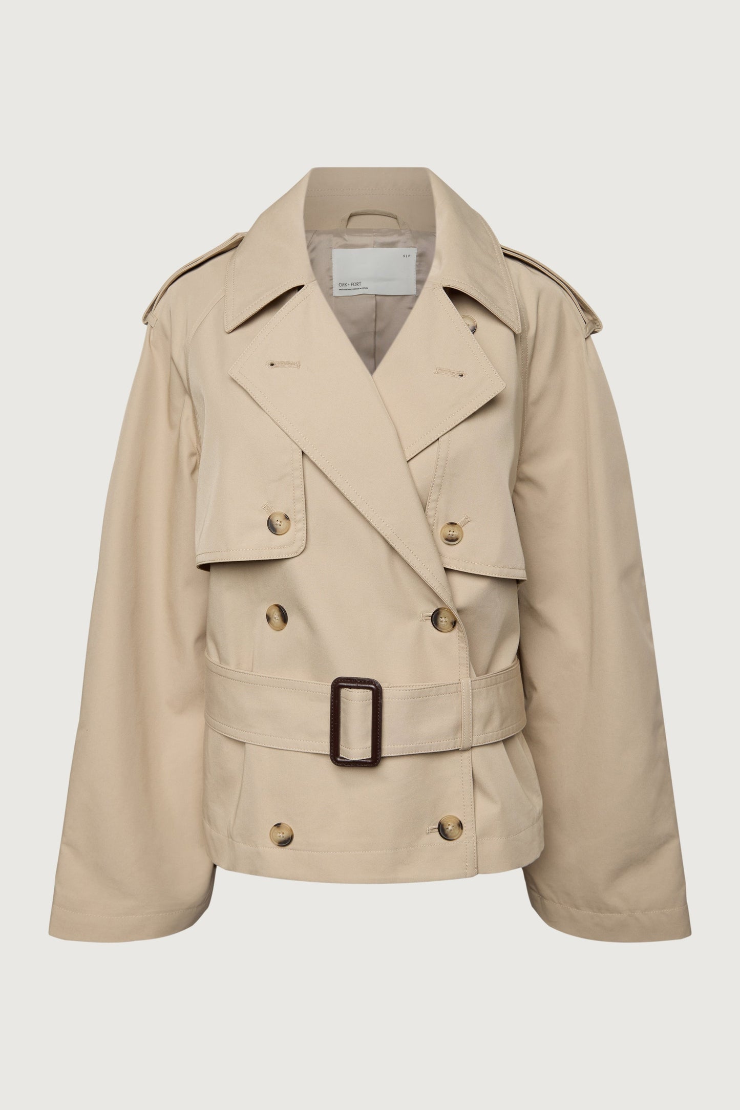 SHORT BELTED TRENCH COAT