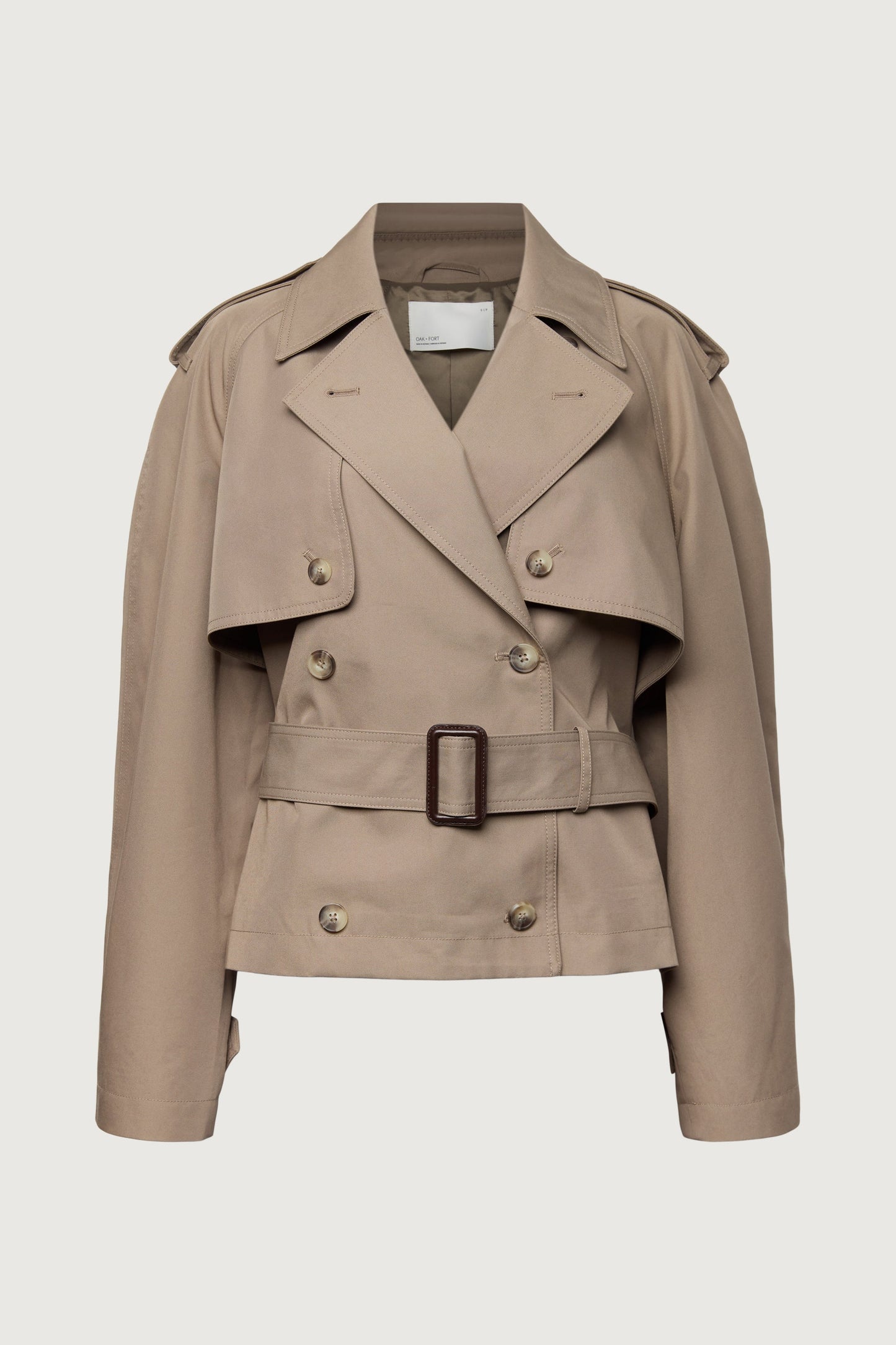 SHORT BELTED TRENCH COAT