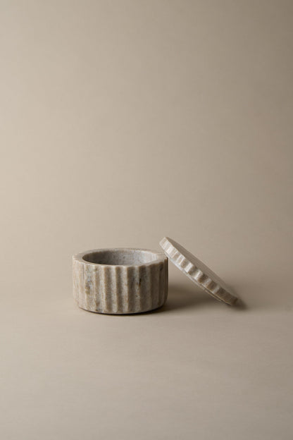 SHORT MARBLE CANISTER