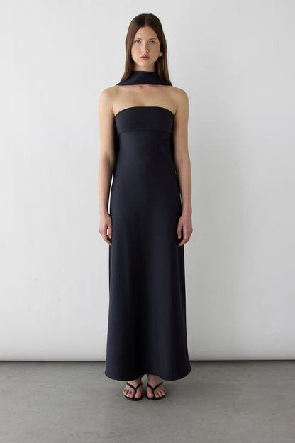TUBE MAXI DRESS WITH SCARF