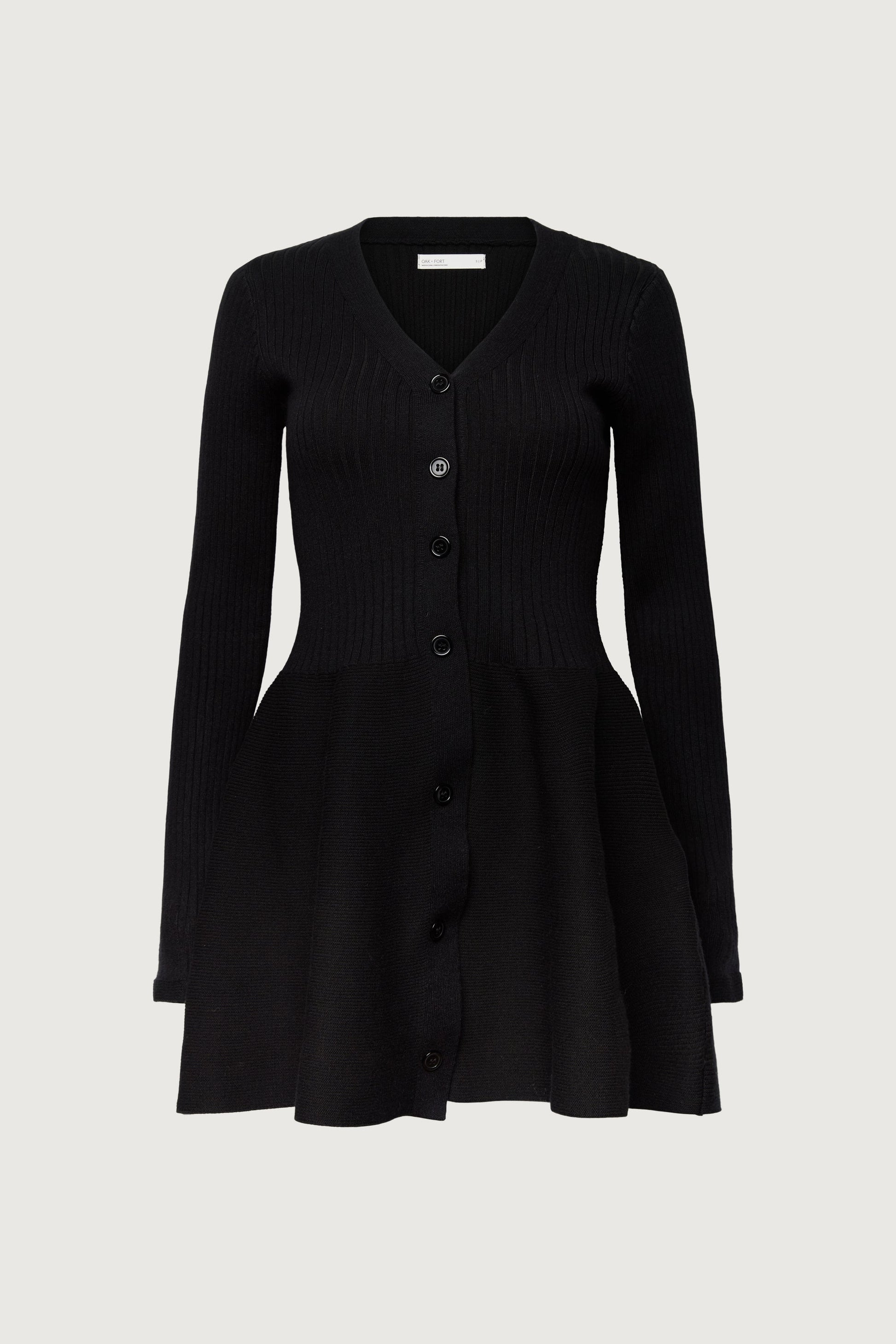 RIBBED PEPLUM MINI DRESS
