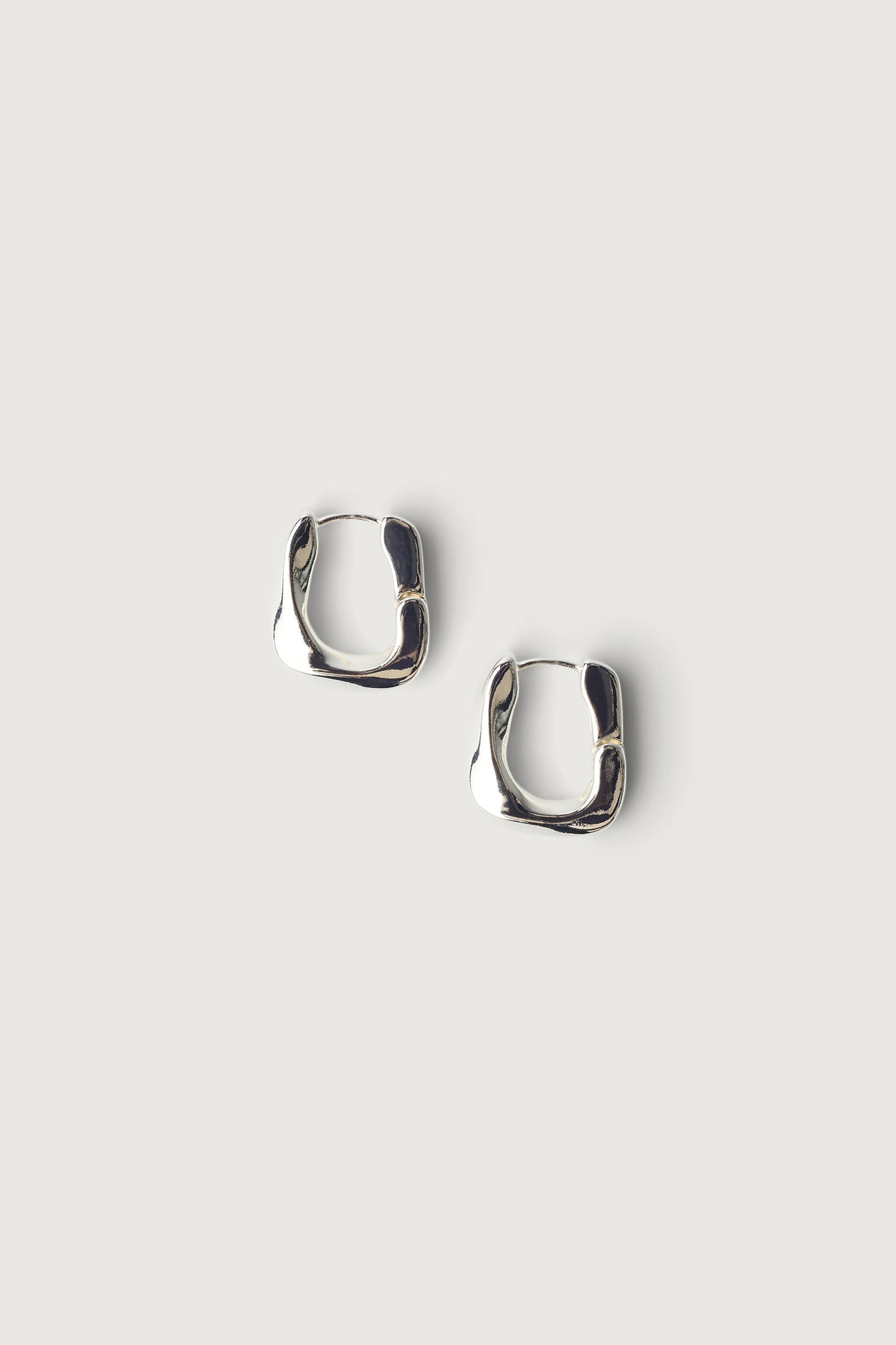 SQUARE TWIST HUGGIE EARRINGS