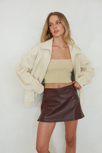 Tressa Faux Leather Mini Skort