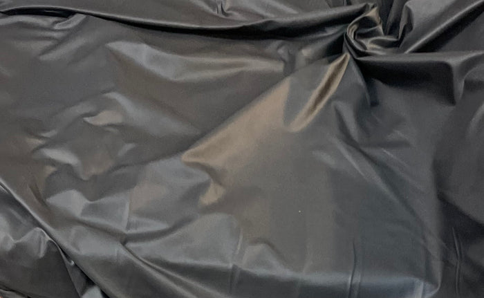 Smooth Stretch Faux Leather- Black (Matte Finish)
