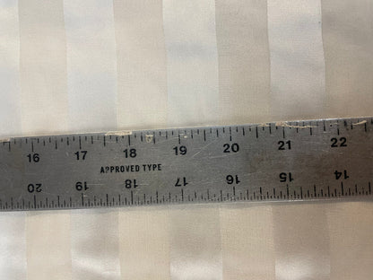 Silk Charmeuse & Chiffon Stripe - Bridal White - 19MM