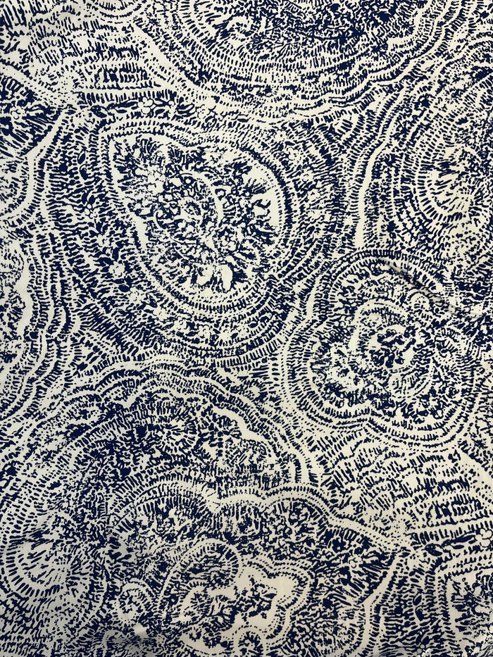 Cotton Spandex Print - Antique Paisely