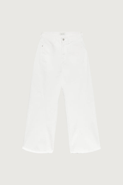 SEAM LINE CURVE WHITE JEAN